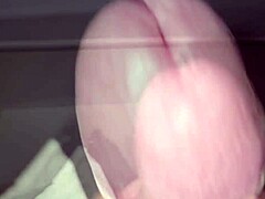 i wanna cum with just my shirt on and his cock getting harder 😍 hot guy jerks his huge cock