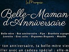 Belle-maman d'anniversaire - french step-mom enjoys doggystyle bent over in european celebration