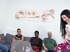 Paola White becomes the goddess of our free pussy day. What a gangbang!