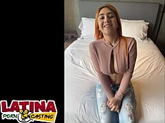 Sexy Latina with Huge Boobs Gets Talked into First Porn at Casting!