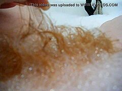 Annie Body Enjoys a Bath with Massive Bubbles While Fingering Her Petite Pussy Close-Up