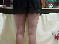 i hired this redhead maid and she's way hotter in person with those tight shorts making me excited for some ass worship