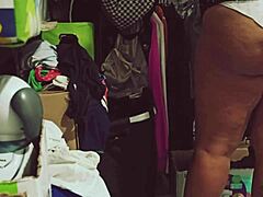 Mexican Bbw Gordita Curvy Latina Cleaning Room Voyeur