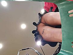 Mexican milf prostitute hunted in supermarket for ass.