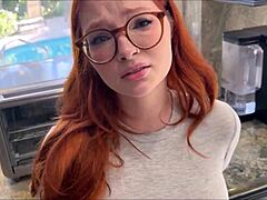 redhead step daughter naomi hughes filled with cum by alex adams in family therapy