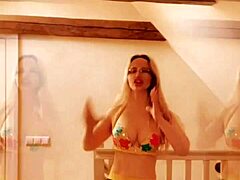 what's with this belly dancer goddess in glasses doing huge dancing moves?