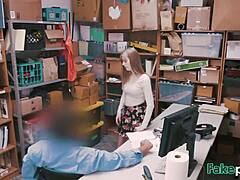 young shoplifter dolly leigh faces consequences in the storage room