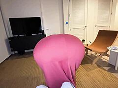 moms crazy friend wanted my cum so mandi may bent over. she fucked young guy until riding cumshot