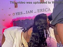 Ebony slut MILF facefucked by massive dick