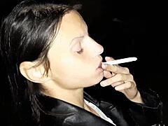 first i gave her a cigarette, then i dove into her pussy... yum! 😏