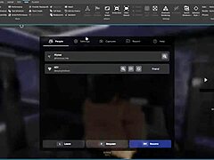 Big tits slut gets rough ass fucked bent over by shemale femboy on Roblox with tits bouncing.