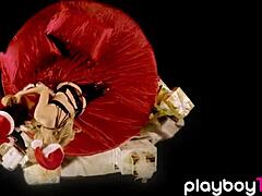 Hey, check out lesbian teen blondie Cody Renee massaging her big-tit Asian lover Oceannea Piele naked