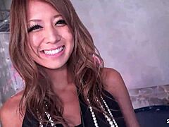skinny japanese teen mikuni maisaki teases then deepthroats and swallows cum