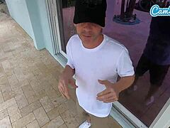 Threesome with a milf in bikini.