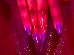 this hot ebony babe is masturbating her pussy and cumming so hard, you gotta see it