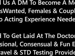 Watch Adrianna Fox spread her ass in latex gloves for Dr. Tampa's exam?