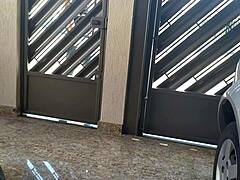 Cute fat neighbor in tight jeans licks and fucks wet pussy