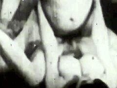 in my secret life, this vintage silent movie shows hairy milf getting beaver licked and blowjob in retro erotic style