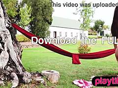 Petite Russian Beauty Strips Outdoors Boldly