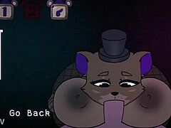 Five Nights At Fuzzboobs Freddy Titjob Scene