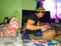 Intense masturbation of big pussy while stepsister studies university tasks