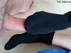 Sneaker socks spa teen 18+ager feet in homemade european voyeur scene