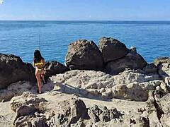 Very Myller as Italian tourist with big tits fishes in ocean. Uh, she gets ass destroyed publicly with pov whipping, gaping anal orgasm, big cock cumshot on open asshole in 4k... yeah.