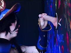 Astrologer Mona dives into glory hole fetish with creampie in cosplay action 😈