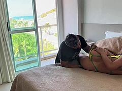 Woke tourist with oral, then fucked her