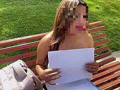 Young petite university student in casting session!