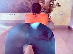 my personal trainer screams while exercising my big dick with her natural tits and big ass in this curvy latina workout routine!