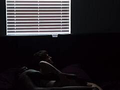 Big tit lesbian slut plays with shaved pussy and takes monster cock!