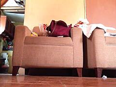 oh wow, shemale strutting in black high heels!