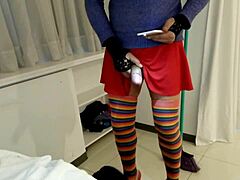 Cleaning girl meets pervert craving big ass Latina for wild cock action.