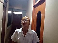 Tonta colegiala pensaba que su padrastro no la escuchaba y le ense�� que cuando tocas verga adulta te toca abrirte las piernas y ser tratada como la puta qu� eres