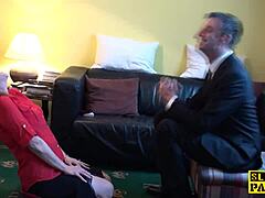 Religious mature woman in a disciplined session