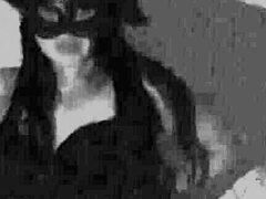 hotwife dancing in cosplay on halloween, teasing with ass and tits