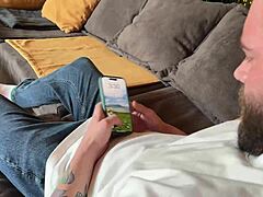 My wife gets jealous of the AI bot but gets aroused and cums on her ass.