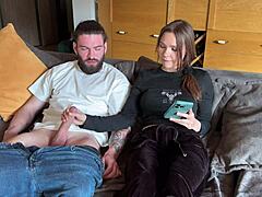 My wife gets jealous of the AI bot but gets aroused and cums on her ass.