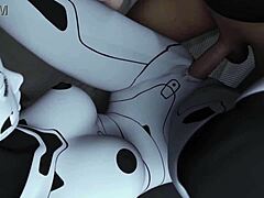 Hot Blonde Witch and Redhead AI Robot Girl Get Cumshots in Projekt Passion