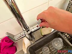 leeds nerd fingerbangs skinny brit for first time 😏