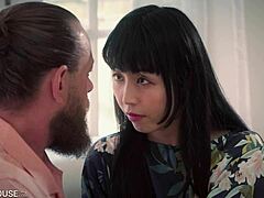 Asian hottie Marica Hase bends over for big dick doggystyle pounding on Penthousegold com.