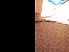 mature aunt flashes her huge shaved clit and cunt in homemade close-up video