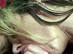 Sarah Jessie, milf with nice tits, gets pussy stuffed by big cock