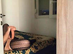 I caught her naked, curvy teen playing with monster dildo