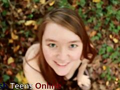 Real 18yo gives sloppy BJ and swallows cum