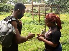 Strange tourist park meeting with huge cock filling mouth and ass