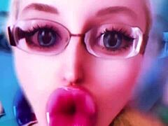 turning into a huge lipped bimbo doll