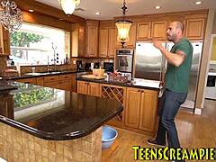 Amateur Teen Rides Big Black Cock to Creampie After Pussy Fingering