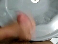 i'm jerking off in the bathroom after the soccer game